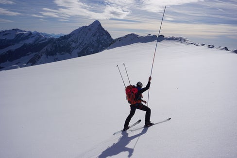 Misurazioni effettuate all’inizio di maggio sulle Vedrette di Ries. (Foto: ASP/Ufficio Idrologia e dighe)