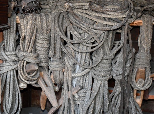 Lederstricke. (Foto: Volkskundemuseum)