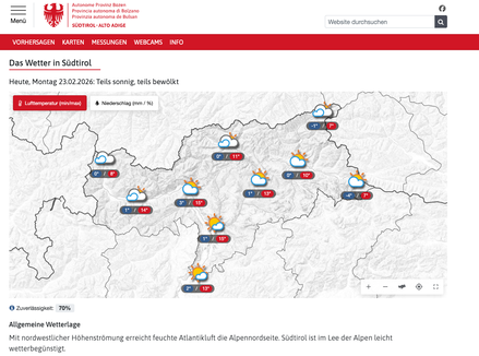 Das Landeswetterportal wurde neu gestaltet und umfasst noch mehr Informationen. (Foto: LPA)