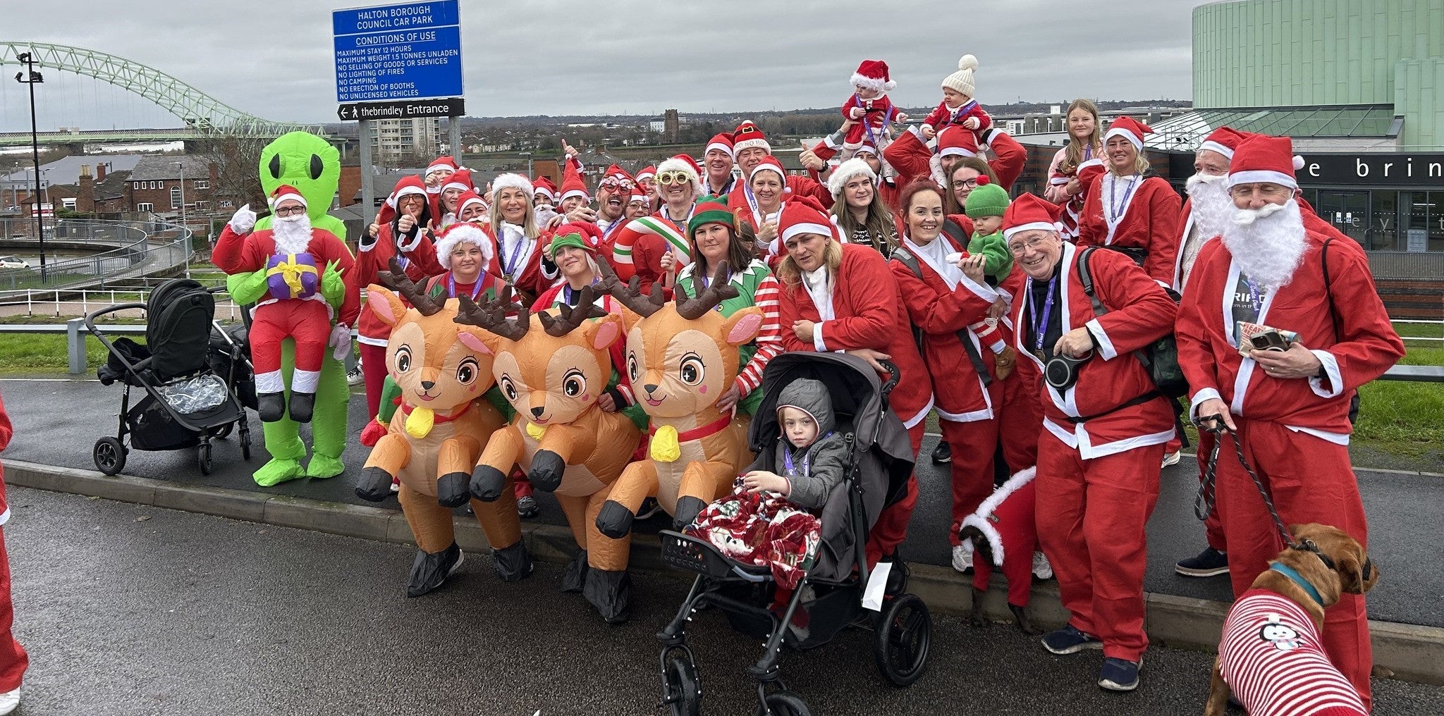 Santas take over Silver Jubilee Bridge to raise thousands for local hospice