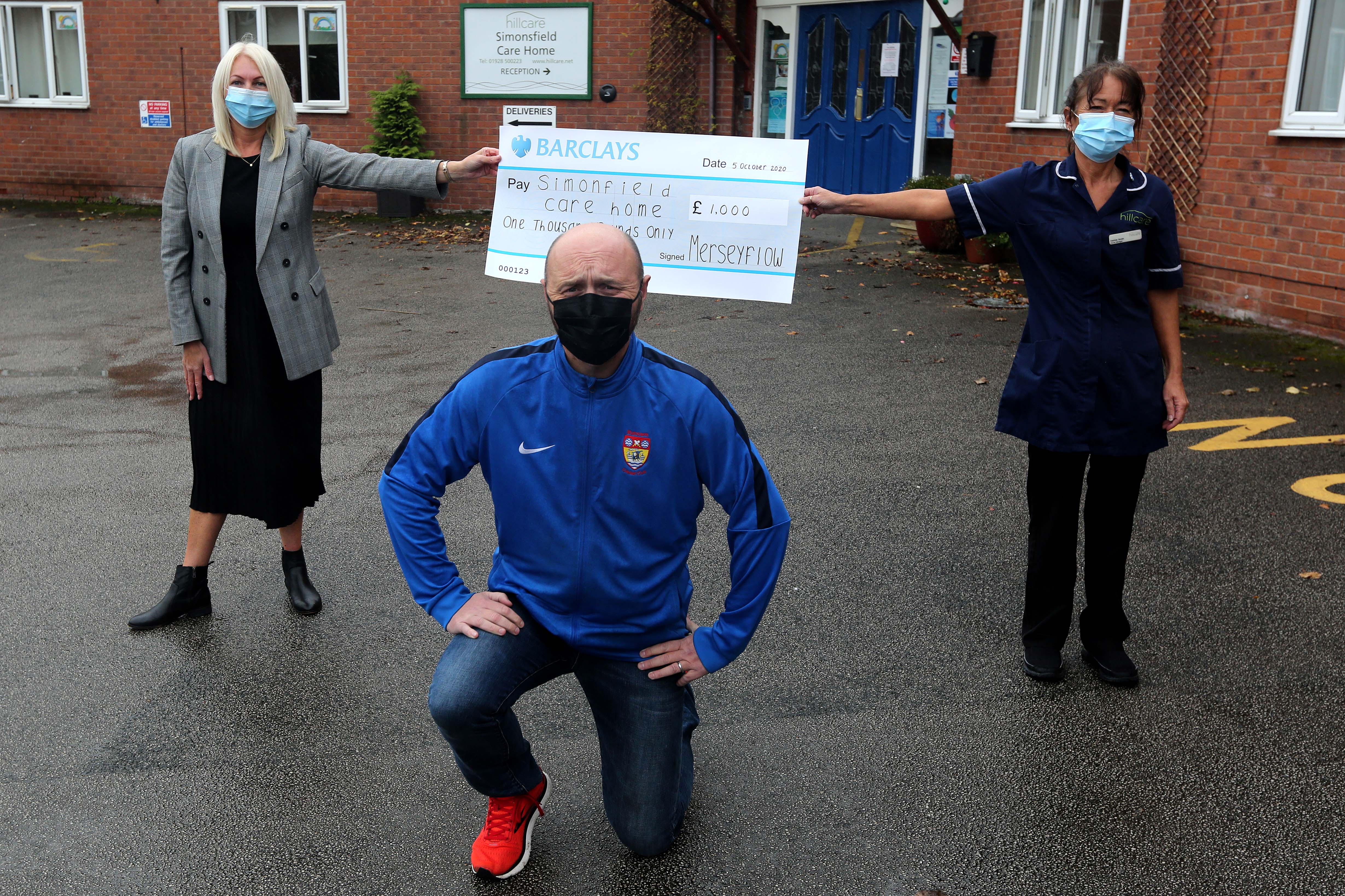 Merseyflow donates £1,000 to Runcorn care home appeal after inspiration from local #milesformum campaigner