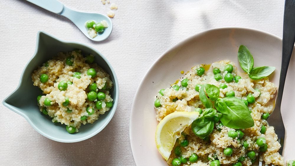 Joe Wicks’s family weaning recipe: Cheesy pea quinoa risotto