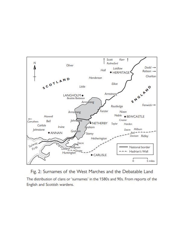 The Debatable Lands Map Maps In Graham Robb's The Debatable Land - Pan Macmillan