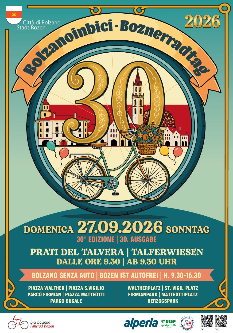 immagine: Flyer di Bolzano in bici 2026 - Comune di Bolzano