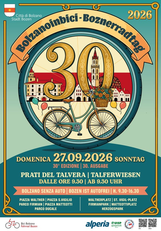 immagine: Flyer di Bolzano in bici 2026 - Comune di Bolzano
