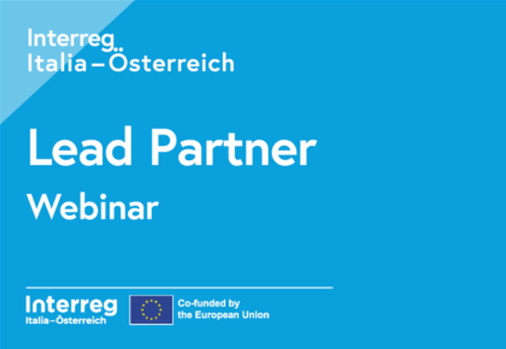grafica: webinar Lead Partner Interreg Italia - Österreich