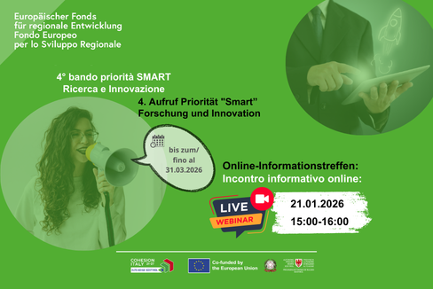 Webinar 4° bando Priorità 1 "smart" ricerca innovazione