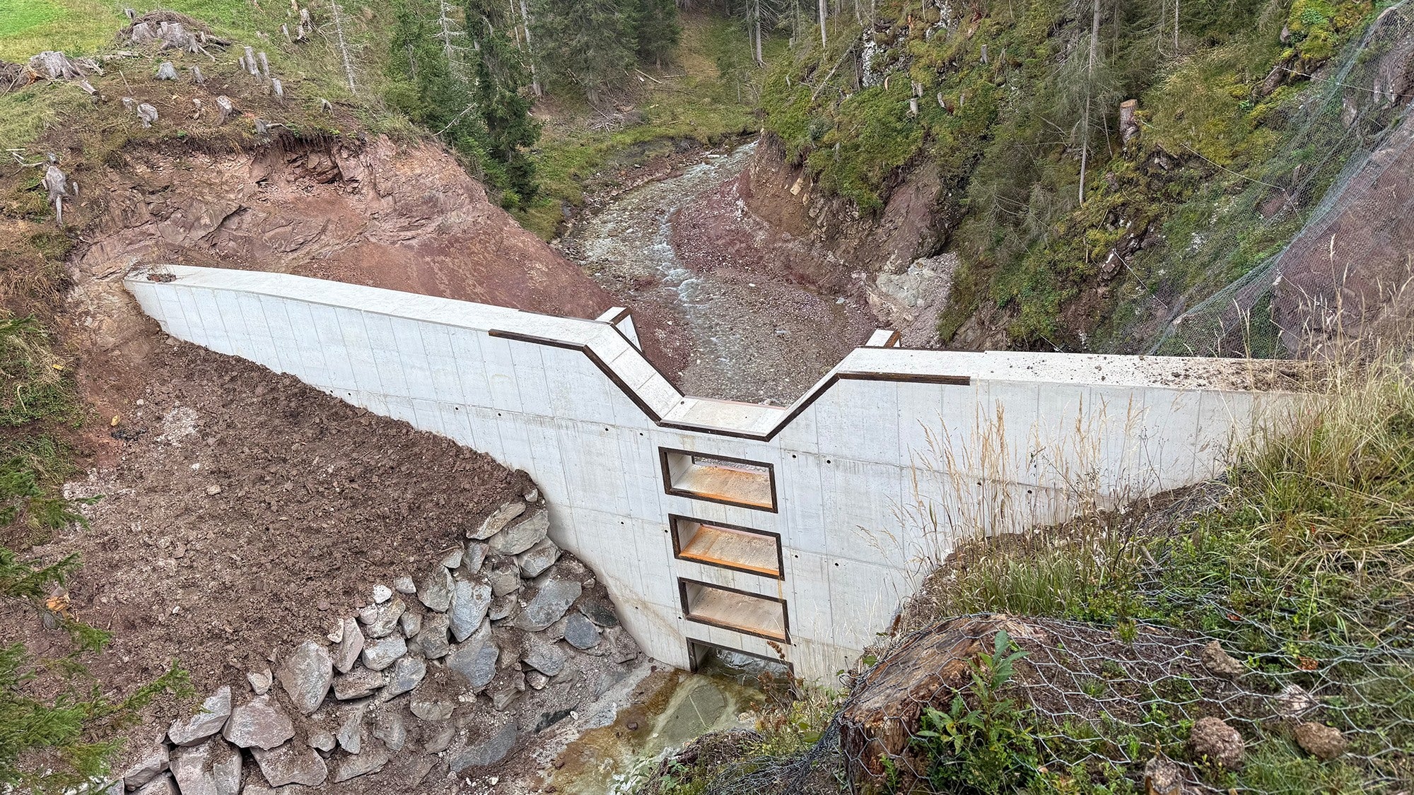 Foto: Projekt zur hydraulischen Sicherung am Sextnerbach. Quelle: Ingena Ingenierwesen.