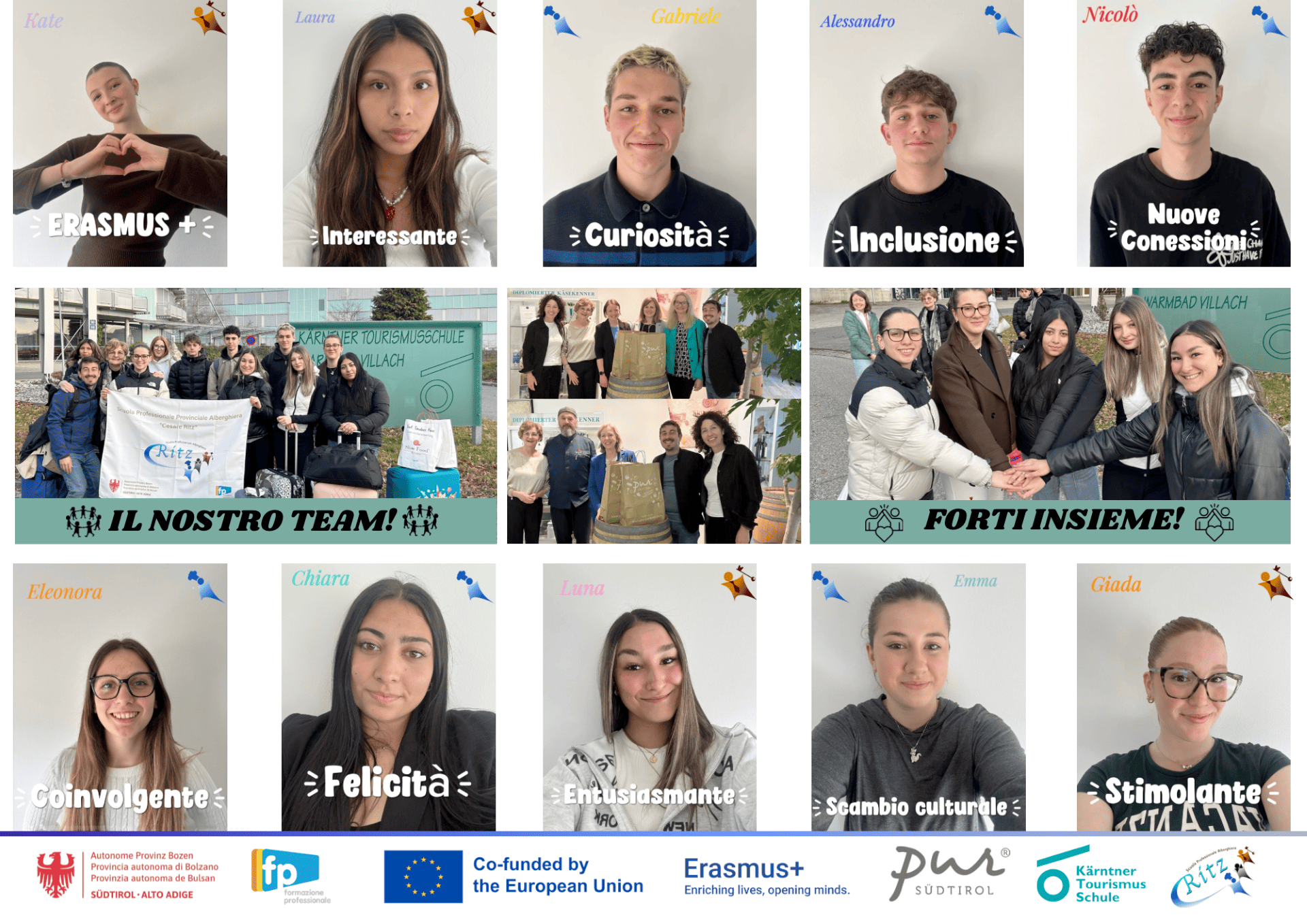 immagine che ritrae i ragazzi che hanno partecipato al Ersmus + in Austria