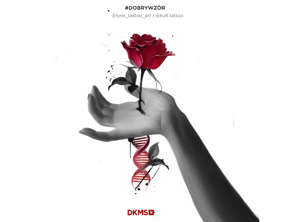 Grafika #dobrywzór - @lynx_tattoo_art dla Fundacji DKMS