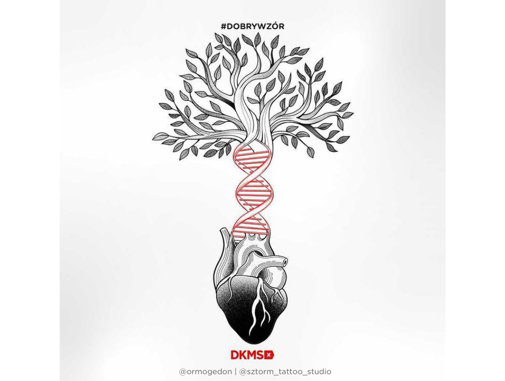 Grafika #dobrywzór - @sztorm_tattoo_studio @ormogedon dla Fundacji DKMS