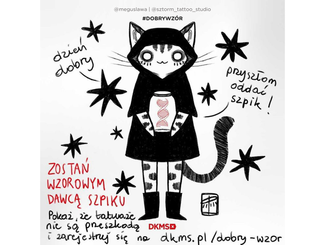 Grafika #dobrywzór - @meguslawa dla Fundacji DKMS