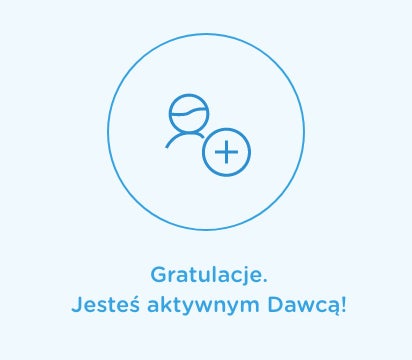 Gratulacje! Jesteś aktywnym Dawcą szpiku