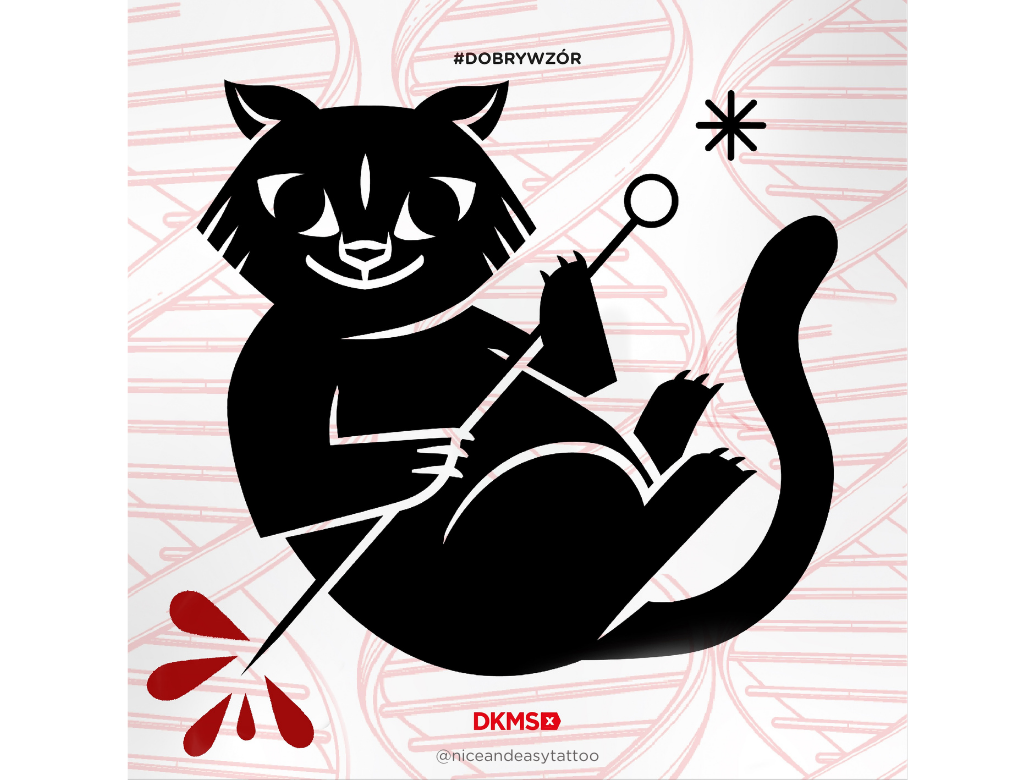Grafika #dobrywzór - @niceandeasytattoo dla Fundacji DKMS