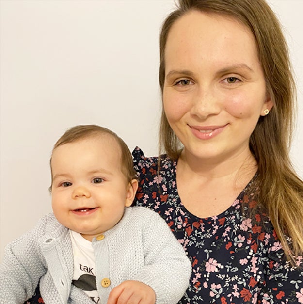 Pacjentka Ewelina z córeczką