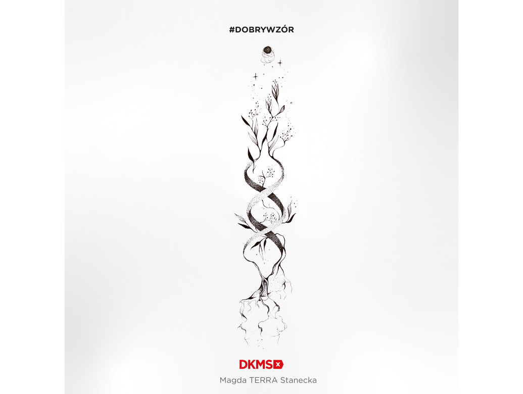 Grafika #dobrywzór - Magda TERRA Stanecka dla Fundacji DKMS