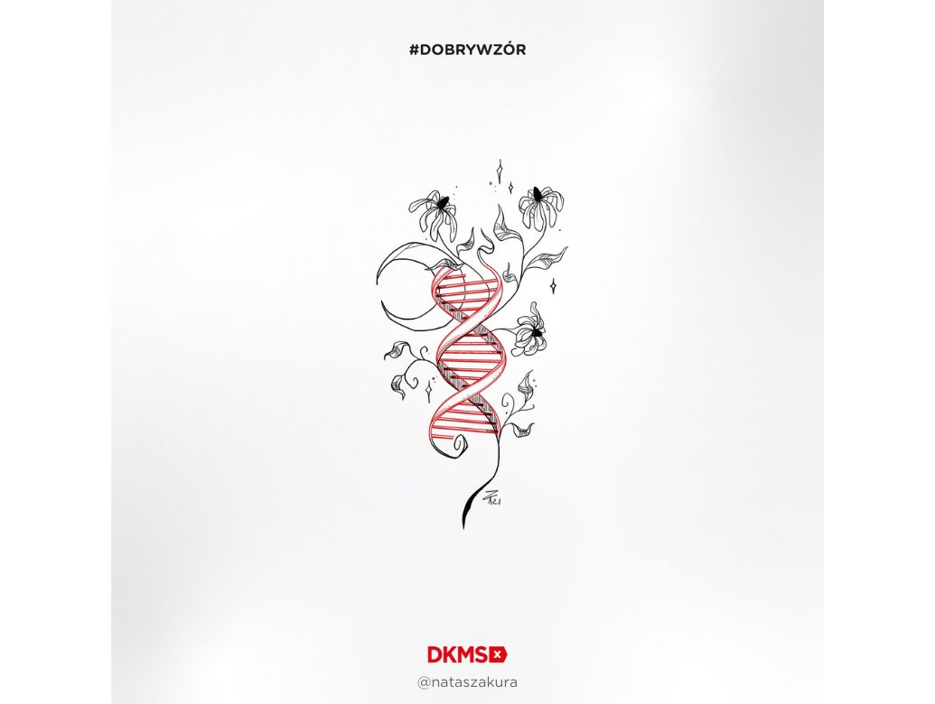 Grafika #dobrywzór - @nataszakura dla Fundacji DKMS