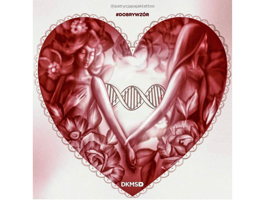 Grafika #dobrywzór - @patrycjapajaktattoo dla Fundacji DKMS