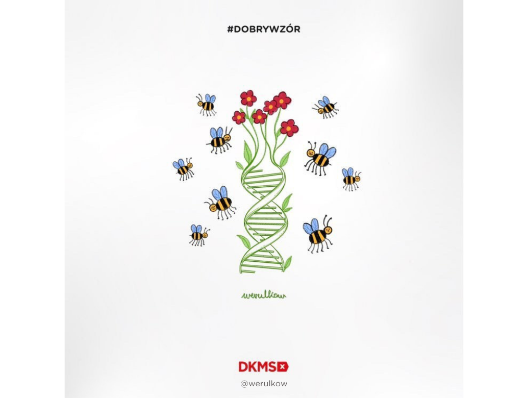 Grafika #dobrywzór - @werulkow dla Fundacji DKMS