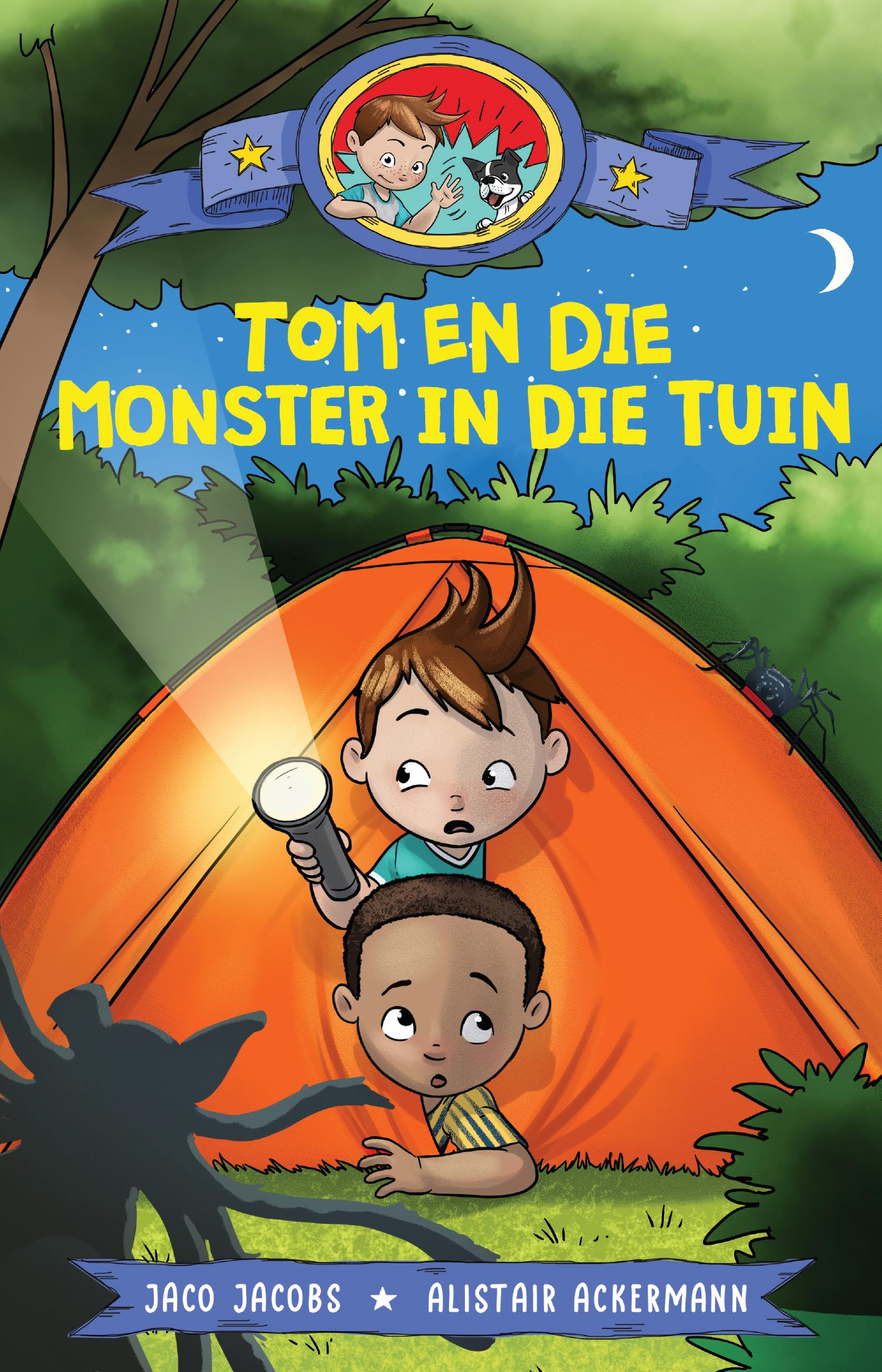 Book cover for Tom en die monster in die tuin