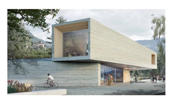 Modernes und großzügig angelegtes Gebäude: Die Bauarbeiten für das neue Naturparkhaus Texelgruppe sind nahezu abgeschlossen. (Foto: LPA/Bautenressort)