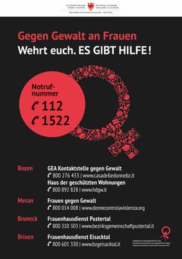 Sensibilizzare ed informare: la Commissione provinciale per le pari opportunità si impegna attivamente contro la violenza sulle donne. (Foto: ASP)