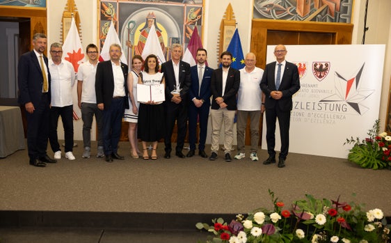 Le federazioni sportive CSI Trento, VSS Alto Adige e ASVÖ Tirolo sono state premiate nella categoria “Progetti transfrontalieri di eccellenza” per l'EuregioSprintChampion. (Foto: Archivio Ufficio Stampa Provincia di Trento)