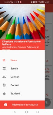 Una panoramica della schermata dell'app AscuolA (Foto: ASP/Direzione Istruzione e formazione italiana)