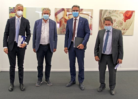 Da sin. Christanell, Repetto, il presidente Kompatscher, e Gartner (Foto: ASP)