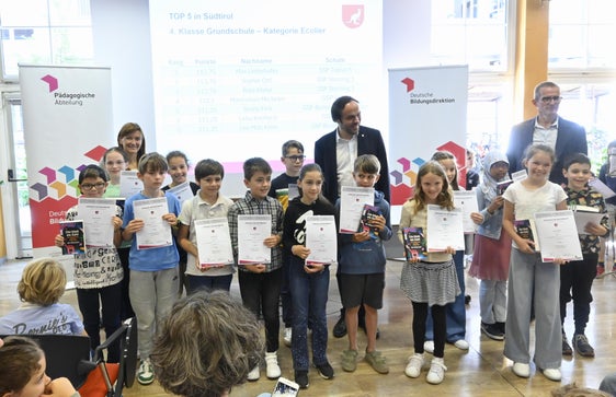 4. Klasse Grundschule – Kategorie Ecolier (Foto: LPA/Deutsche Bildungsdirektion/Margit Pichler)