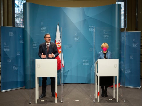 Nel corso della conferenza stampa odierna (7 dicembre) il presidente Kompatscher ha parlato dell’importanza del volontariato in Alto Adige e delle sfide legate alla riforma del Terzo settore (Foto: ASP/F. Brucculeri)