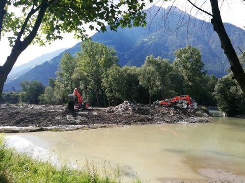 I Bacini montani stanno adottano le misure necessarie ad eliminare la pianta invasiva Elodea nuttallii dal Laghetto di Rablà (Foto: ASP/Ufficio sistemazione bacini montani Ovest dell'Agenzia per la Protezione civile) 
