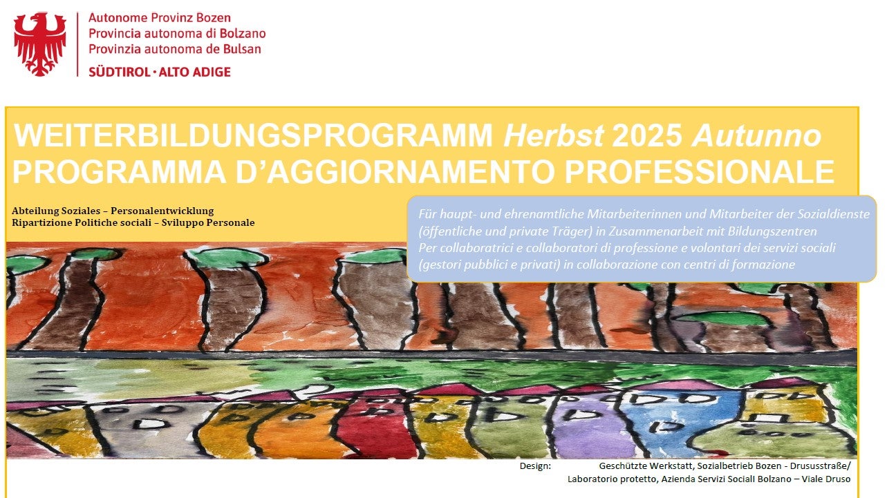 Das aktuelle Weiterbildungsprogramm für haupt- und ehrenamtliche Mitarbeiterinnen und Mitarbeiter im Sozialwesen ist online abrufbar. (Screenshot: LPA)