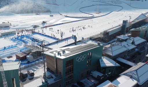 Olympiaringe über den Langlaufloipen in Tesero, Trentino (Foto: Land Trentino und Nordic Ski WM Val di Fiemme 2003 srl)