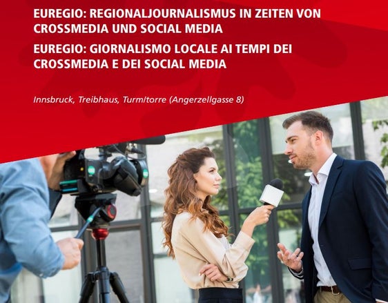 Unter dem Motto "Euregio: Regionaljournalismus in Zeiten von Crossmedia und Socialmedia" findet am 3. Mai, von 13 bis 14:30 Uhr, im Treibhaus in Innsbruck, im Rahmen des Journalismusfestes eine Diskussionsrunde mit renommierten Medienvertreterinnen und Medienvertretern aus der gesamten Euregio statt. (Foto: Euregio) 