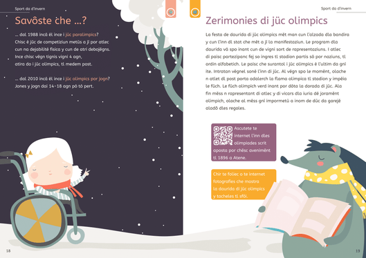 In occasione dei Giochi Olimpici invernali in programma anche ad Anterselva è stato sviluppato un materiale didattico innovativo e linguisticamente adattato per questo evento. (Foto: USP/Area pedagogica Direzione Istruzione e Formazione ladina)