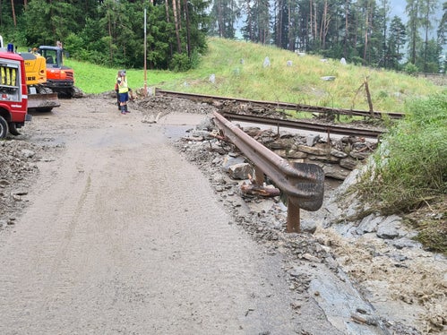 Smottamenti, frane e altri disagi hanno colpito soprattutto la zona di Campo di Trens. (Foto: Ufficio Sistemazione bacini montani nord)