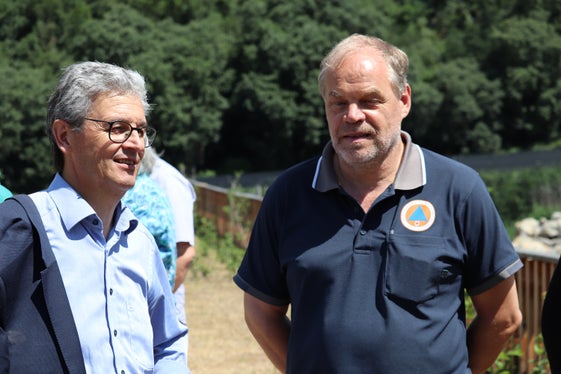 Direktoren in Synergie: Schuldirektor Alois Heinrich Weis, Wildbach-Amtsdirektor Peter Egger (Foto: LPA/Maja Clara)