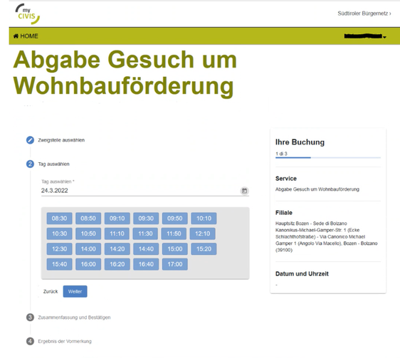 Künftig können interessierte Bürgerinnen und Bürger Beratungs- und Abgabetermine mit bzw. in der Abteilung Wohnungsbau online vormerken.