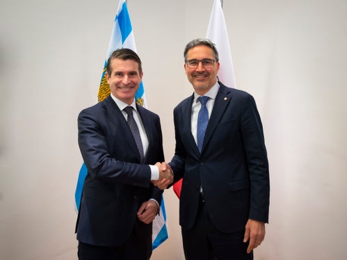 Il ministro Beißwenger e il presidente Kompatscher concordano sulla necessità di una gestione congiunta del traffico nel corridoio del Brennero. (Foto: ASP/Fabio Brucculeri)