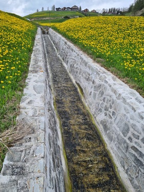 Das Landesamt für Wildbach- und Lawinenverbauung Ost hat die Künette im Unterlauf des Masareibaches in St. Kassian in der Gemeinde Abtei saniert und damit ihre Funktionstüchtigkeit wieder hergestellt. (Foto: LPA/Landesamt für WIldbach- und Lawinenverbauung Ost)
