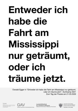 Am Internationalen Tag der Poesie am 21. März wird auch in Südtirol die Lyrik sichtbar: Rund zwei Wochen lang sind Gedichte von 19 Südtiroler Autorinnen und Autoren an den Bozner Litfaßsäulen sowie auf Werbeflächen in verschiedenen Ortschaften Südtirols zu lesen. Neu in diesem Jahr ist die Beteiligung der Landesbibliothek Teßmann.