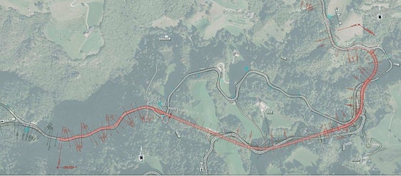 Der Lageplan der Machbarkeitsstudie. (Quelle: LPA/Amt für Straßenbau Mitte/Süd)