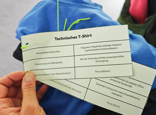 Ein technisches T-Shirt besteht aus zahlreichen Komponenten, darunter auch Plastik, das durch Produktion, Nutzung und Waschvorgänge wieder in die Umwelt gelangt. (Foto: LPA/Ursula Pirchstaller)