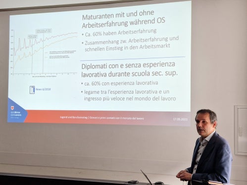 Die Ausführungen von Arbeitsmarktservice-Chef Stefan Luther (Foto: LPA/Maurizio Di Giangiacomo)