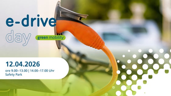 Am 12. April findet der E-Drive-Day im Safety Park statt. Die Teilnahme ist kostenlos. Für Testfahrten ist eine Anmeldung vor Ort mit gültigem Führerschein erforderlich.
