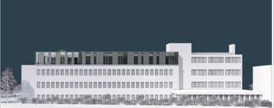Rendering des ausgebauten und sanierten Kleinkinderheims in Bozen. (Bild: LPA/Ressort für öffentliche Arbeiten, Aufwertung des Vermögens, Grundbuch und Kataster)