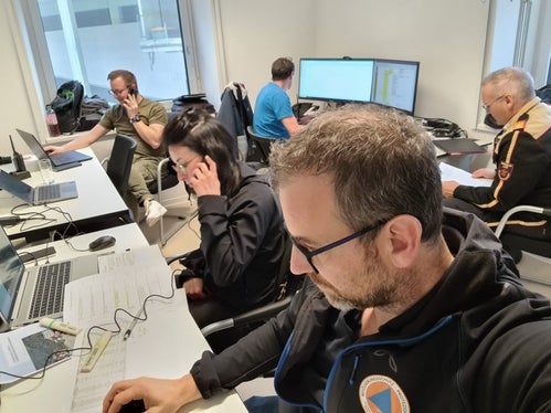 Gut verlaufen: Übungsleiter Andreas Simmerle von der Agentur für Bevölkerungsschutz im Grenzmanagement-Zentrum Brenner (Foto: LPA)