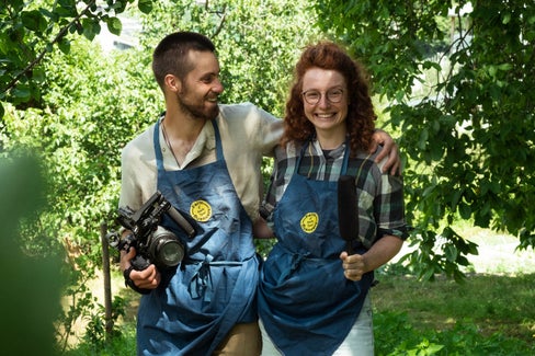 Thomas Schäfer und Meike Hollnaicher, Gründer des Projekts Farmfluencers of South Tyrol (Foto: LPA)