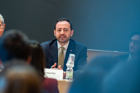 Il vicepresidente della Provincia e assessore all’Istruzione e cultura italiana Marco Galateo. (Foto: USP/Greta Stuefer)